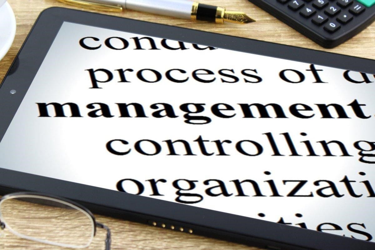 A conceptual flowchart illustrating business management processes, including planning, controlling, and organizational strategies, with interconnected nodes and arrows symbolizing workflow